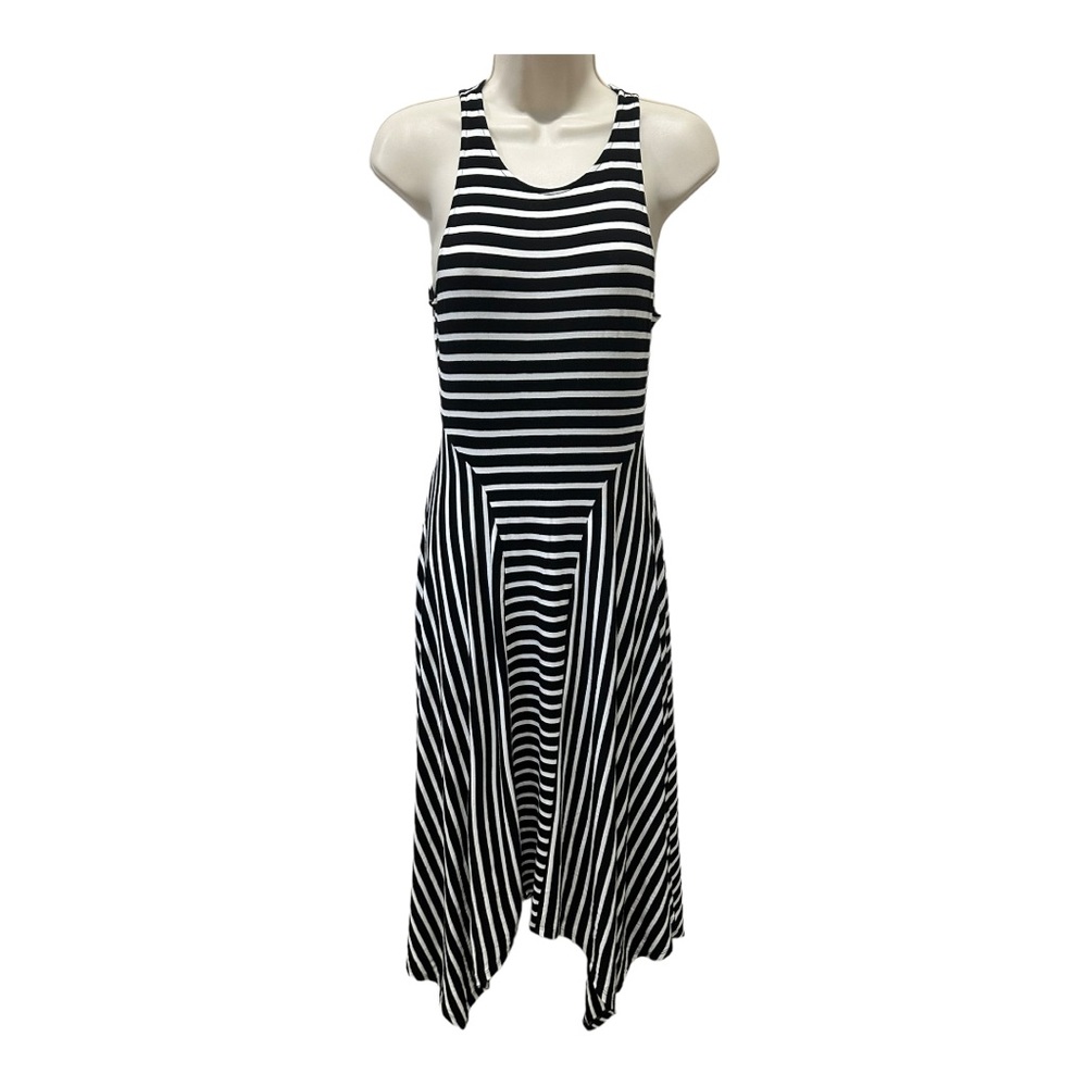 ⭐️ BAR III DRESS - BLACK & WHITE STRIPED DESIGN MAXI DRESS - SIZE XS - A LINE ⭐️